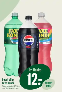 Min Købmand Pepsi eller Faxe Kondi tilbud