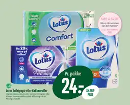 Min Købmand Lotus Toiletpapir eller Køkkenruller tilbud