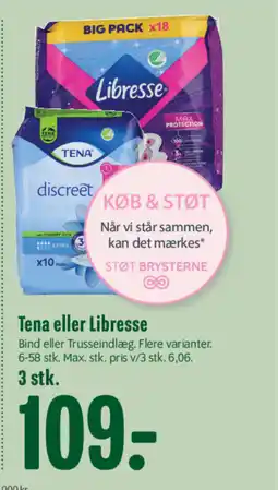 Min Købmand Tena eller Libresse tilbud