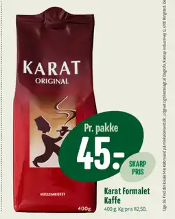 Min Købmand Karat Formalet Kaffe tilbud