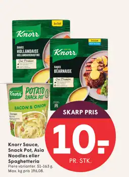 SPAR Knorr Sauce, Snack Pot, Asia Noodles eller Spaghetteria tilbud