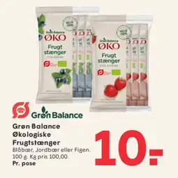 SPAR Grøn Balance Økologiske Frugtstænger tilbud