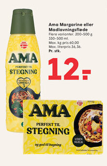 SPAR AMA Margarine eller Madlavningsfløde tilbud