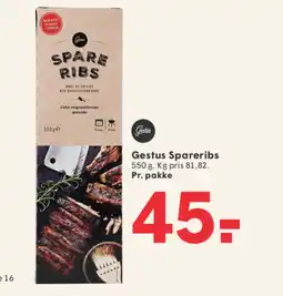 SPAR Gestus Spareribs tilbud