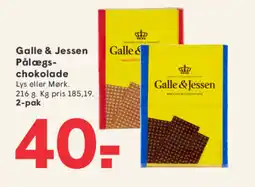 SPAR Galle & Jessen Pålægschokolade tilbud