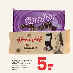 SPAR Karen Volf Snøfler eller Træstammer tilbud