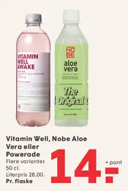 SPAR Vitamin Well, Nobe Aloe Vera eller Powerade tilbud