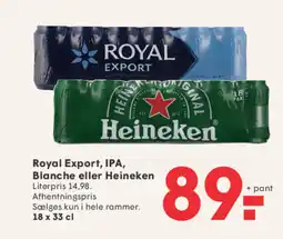 SPAR Royal Export, IPA, Blanche eller Heineken tilbud
