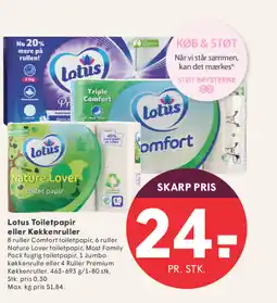 SPAR Lotus Toiletpapir eller Køkkenruller tilbud