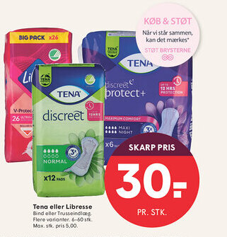 SPAR Tena eller Libresse tilbud