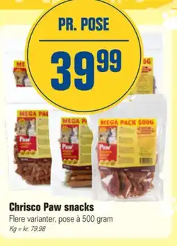 Otto Duborg Chrisco Paw snacks tilbud