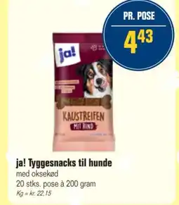 Otto Duborg Ja! Tyggesnacks til hunde med oksekød tilbud