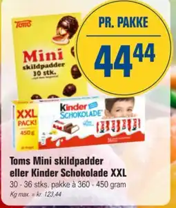 Otto Duborg Toms Mini skildpadder eller Kinder Schokolade XXL tilbud