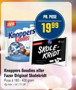 Otto Duborg Knoppers Goodies eller Fazer Original Skolekridt tilbud