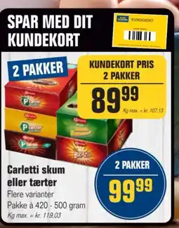 Otto Duborg Carletti skum eller tærter tilbud