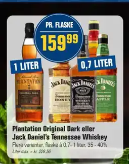 Otto Duborg Plantation Original Dark eller Jack Daniel's Tennessee Whiskey tilbud