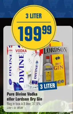 Otto Duborg Pure Divine Vodka eller Lordson Dry Gin tilbud