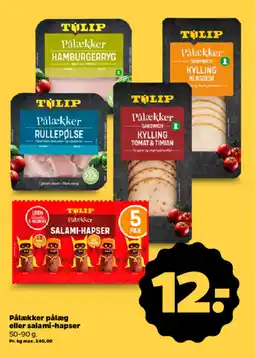 Netto Pålækker pålæg eller salami-hapser tilbud