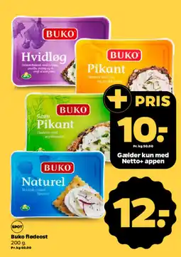 Netto BUKO Flødeost tilbud