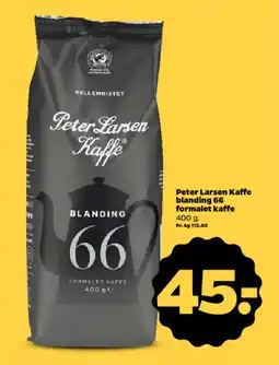 Netto PETER LARSEN KAFFE Blanding 66 formalet kaffe tilbud