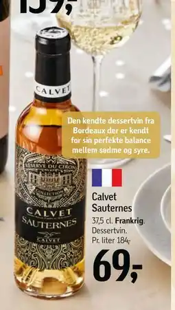 Føtex Calvet Sauternes, DKK 69 tilbud
