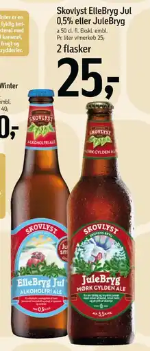 Føtex Skovlyst ElleBryg Jul 0,5% eller JuleBryg, DKK 25 tilbud