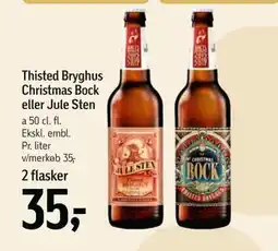 Føtex Thisted Bryghus Christmas Bock eller Jule Sten, DKK 35 tilbud