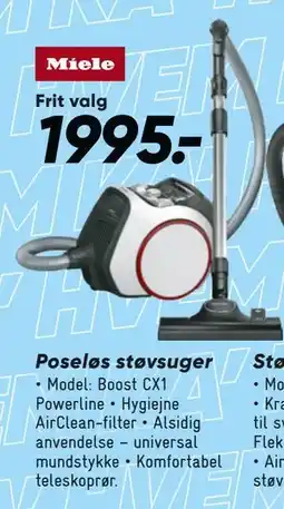 Bilka Poseløs støvsuger, DKK 1995 tilbud