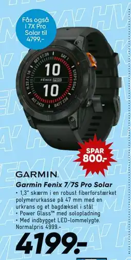Bilka Garmin Fenix 7/7S Pro Solar, DKK 4199 tilbud
