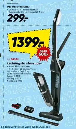 Bilka Ledningsfri støvsuger, DKK 1399 tilbud