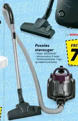 Bilka Poseløs støvsuger, DKK 799 tilbud