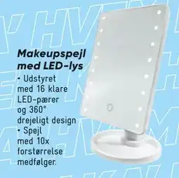 Bilka Makeupspejl med LED-lys, DKK 99 tilbud