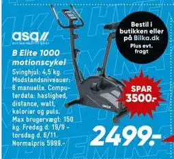 Bilka B Elite 1000 motionscykel, DKK 2499 tilbud