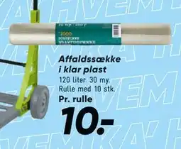 Bilka Affaldssække i klar plast, DKK 10 tilbud