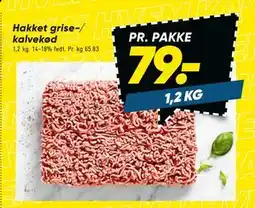 Bilka Hakket grise-/ kalvekød, DKK 79 tilbud