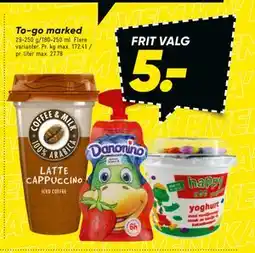 Bilka To-go marked, DKK 5 tilbud