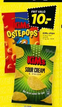 Bilka KiMs chips, DKK 10 tilbud