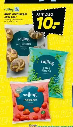 Bilka Brød, grøntsager eller bær, DKK 10 tilbud
