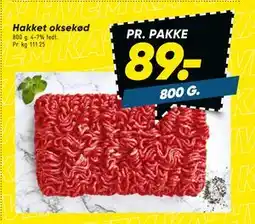 Bilka Hakket oksekød, DKK 89 tilbud