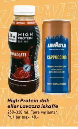 Bilka High Protein drik eller Lavazza iskaffe, DKK 10 tilbud