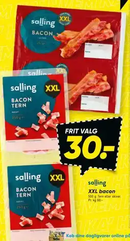 Bilka XXL bacon, DKK 30 tilbud