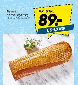 Bilka Røget hamburgerryg, DKK 89 tilbud