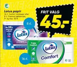 Bilka Lotus papir, DKK 45 tilbud