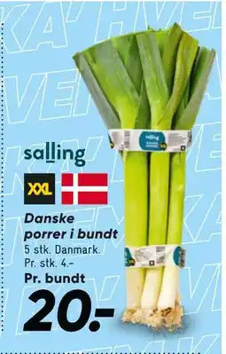 Bilka Danske porrer i bundt, DKK 20 tilbud