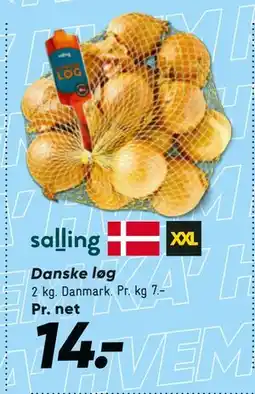 Bilka Danske løg, DKK 14 tilbud