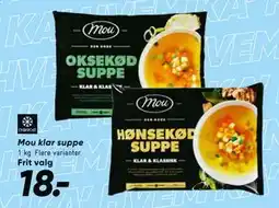 Bilka Mou klar suppe, DKK 18 tilbud