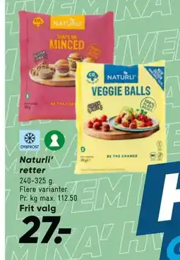 Bilka Naturli’ retter, DKK 27 tilbud