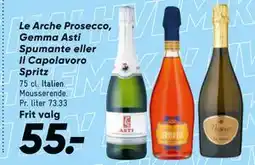 Bilka Le Arche Prosecco, Gemma Asti Spumante eller Il Capolavoro Spritz, DKK 55 tilbud