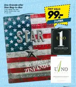 Bilka Uno Grande eller Star Bag-in-Box, DKK 99 tilbud