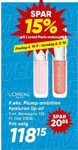 Bilka SPAR 15% på L´oréal Paris makeup tilbud